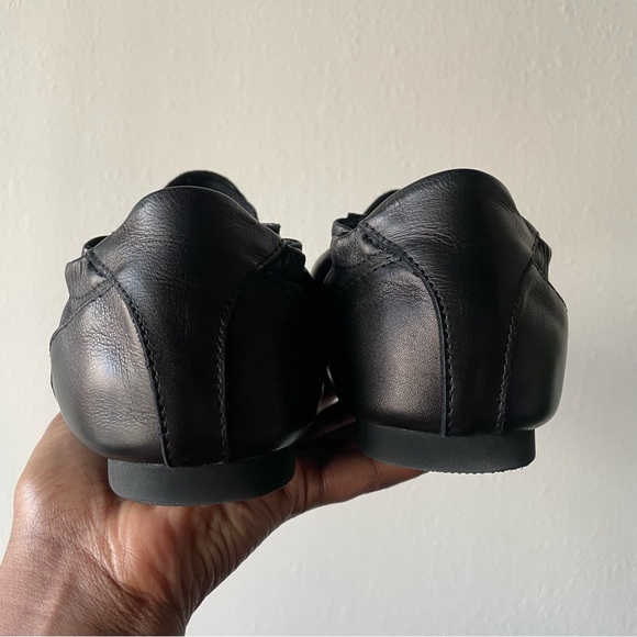 SIXCRAYON Tabi black genuine leather lace up sneakers European 39 - Picture 2 of 4